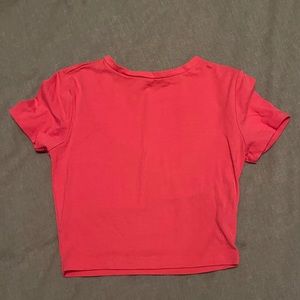 pink crop top